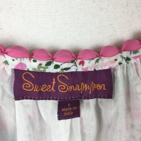 Cute Pink Dainty Floral Halter Neck Summer Dress womens S Feminine Casual Sun - Picture 8 of 8